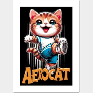 Smiling Aerocat - Fitness Made Fun Posters and Art